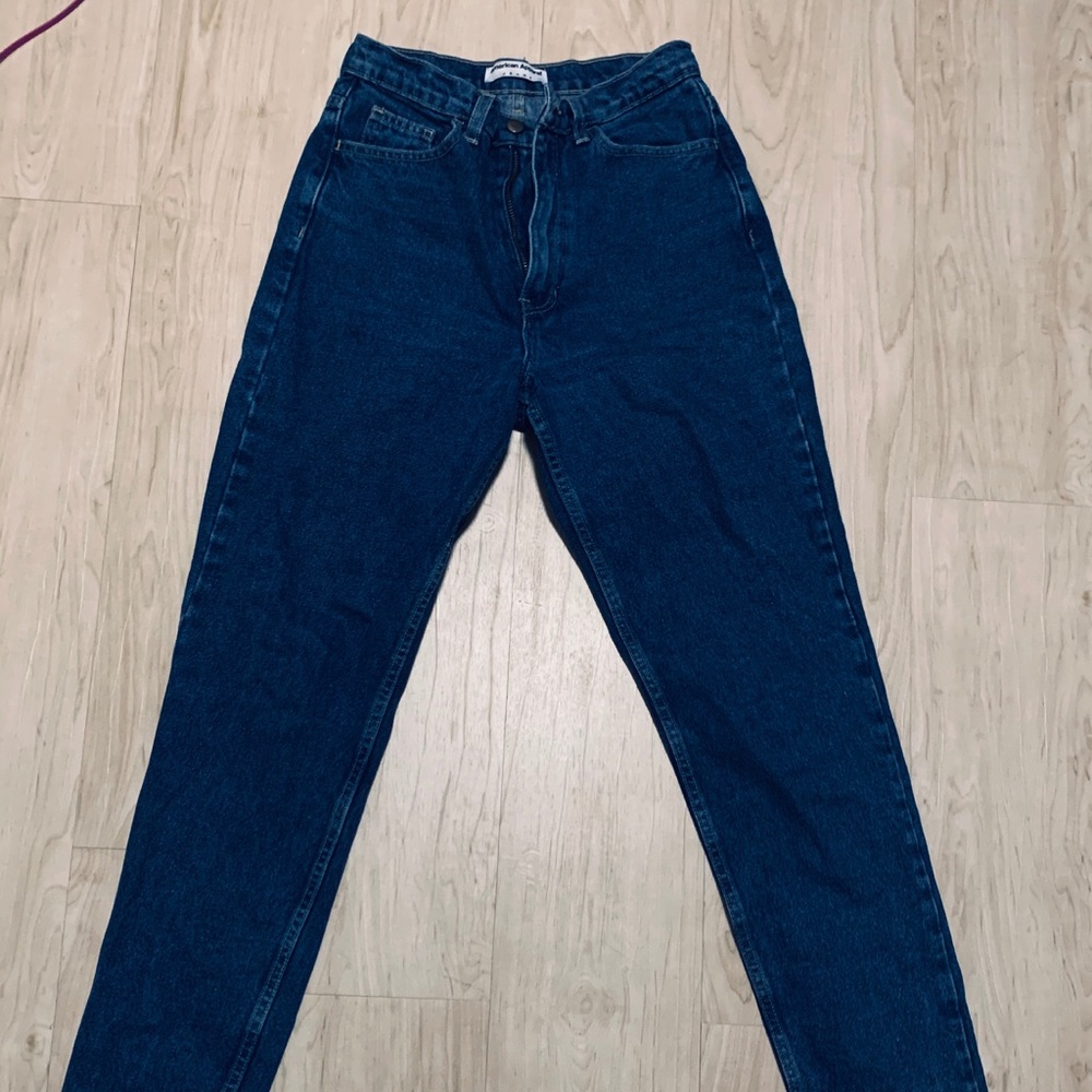 American Apparel Dark Denim High Waisted Jeans